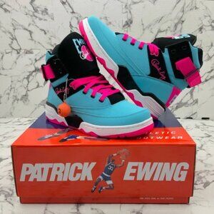 Men’s PATRICK EWING ATHLETICS 33 HI Bluefish | Black | Pink MIAMI NWT